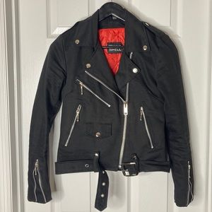 Straight To Hell Commando Black Twill Motorcycle Jacket